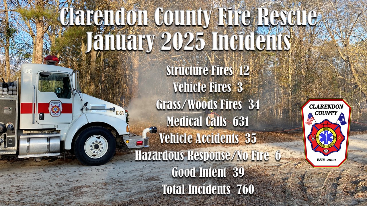 Jan 2025 – Clarendon County Fire Rescue
