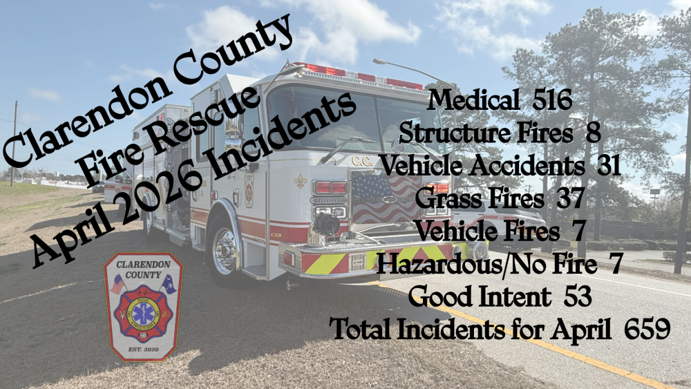 April 2026 Incidents – Clarendon County Fire Rescue